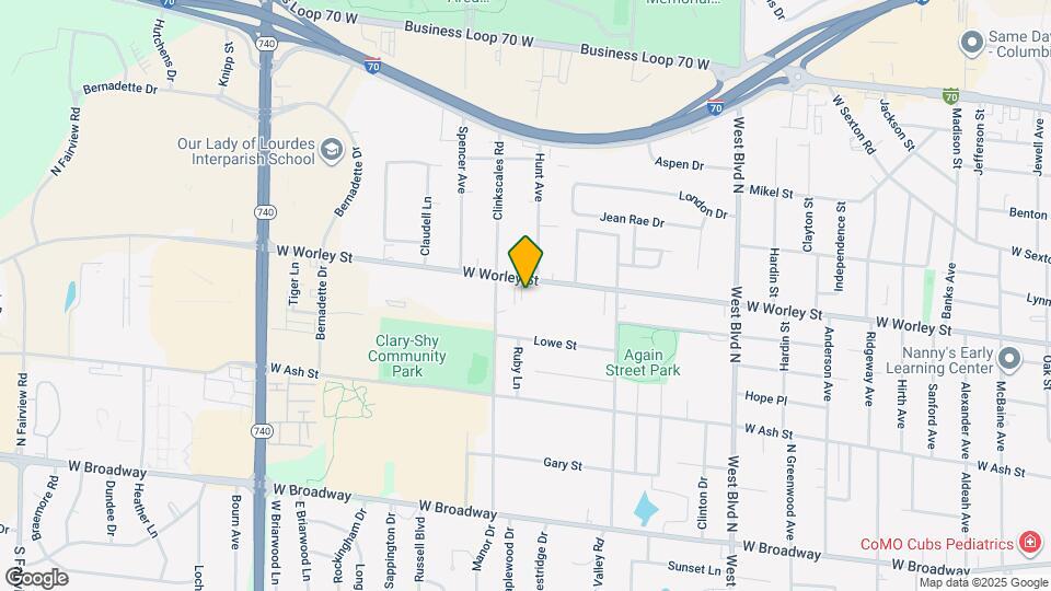 1502 W Worley St Mapa y Detalles de la Ubicación