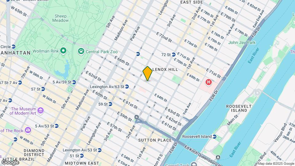 250 E 65th St Map and Location Details