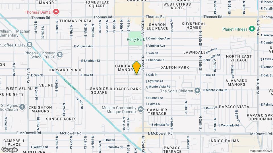 3125 E Oak St, Unit A Mapa y Detalles de la Ubicación