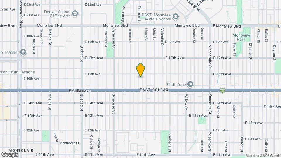 1564 Tamarac St Map and Location Details