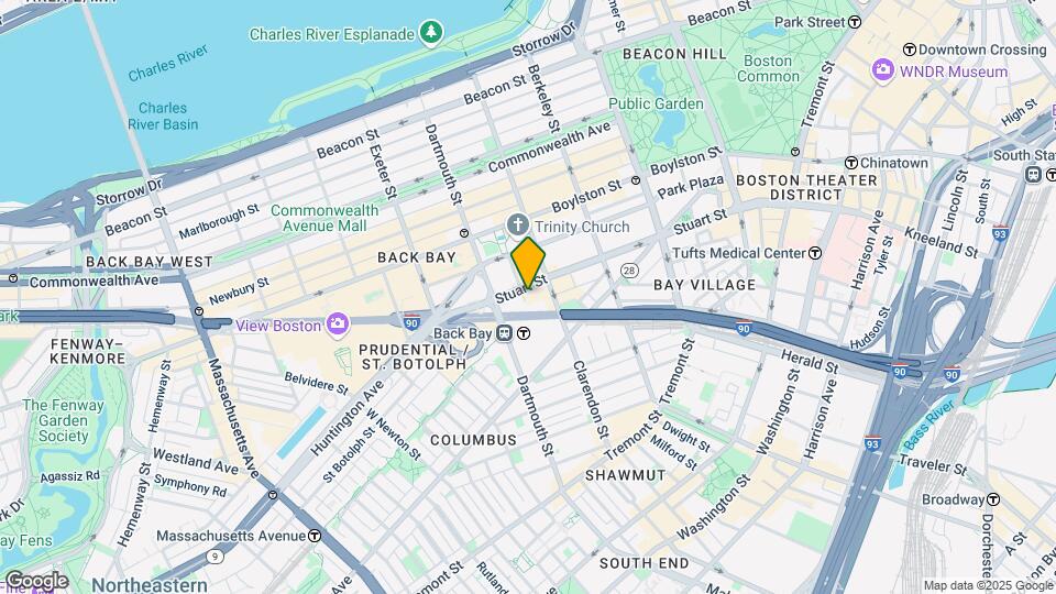 432 Stuart St, Unit 1502 Map and Location Details