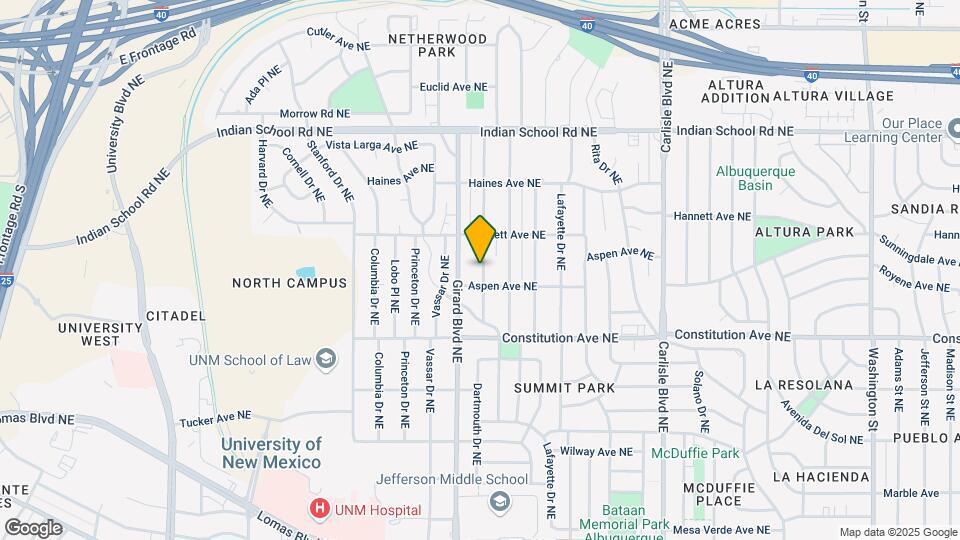 1315 Dartmouth Dr NE Map and Location Details