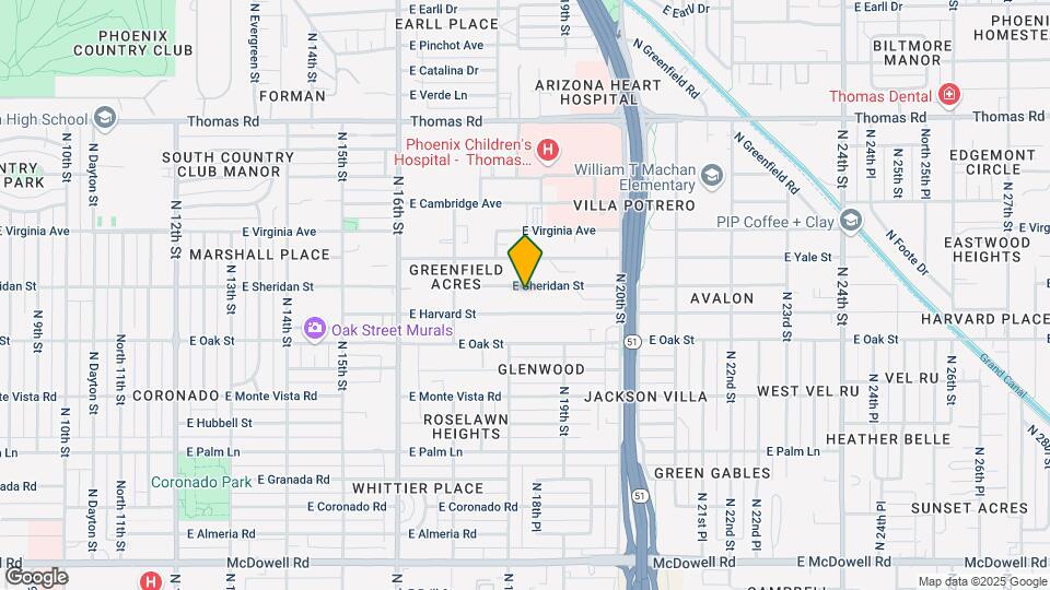 1815 E Sheridan St Mapa y Detalles de la Ubicación