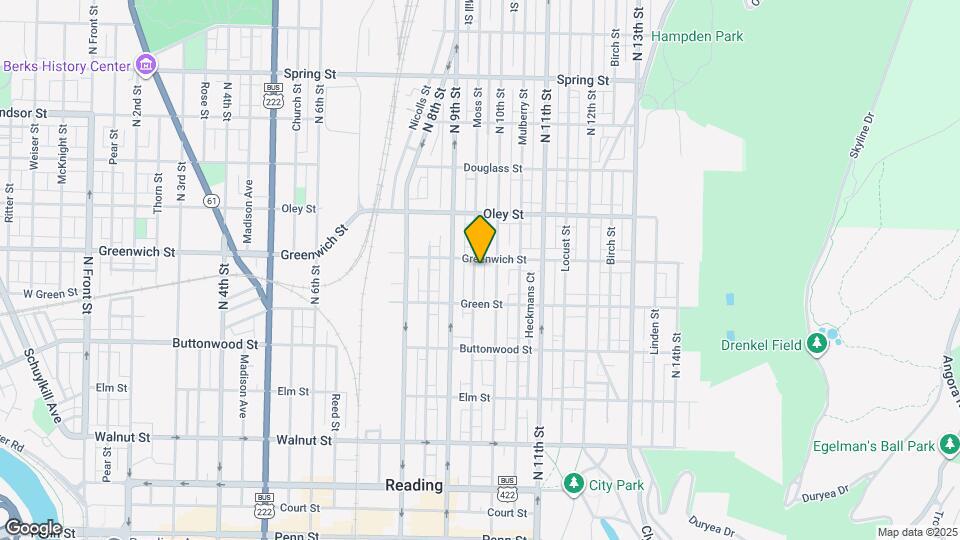 547 Moss St Map and Location Details