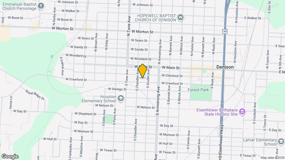 917 W Crawford St Mapa y Detalles de la Ubicación