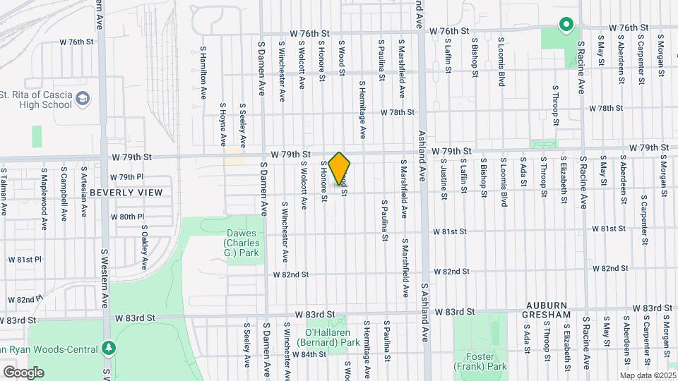 7958 S Wood St Mapa y Detalles de la Ubicación