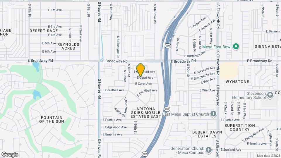 8643 E Capri Ave Map and Location Details