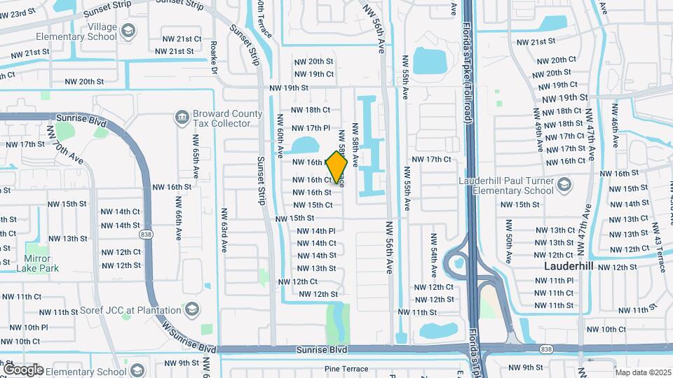 5839 NW 16th St Map and Location Details