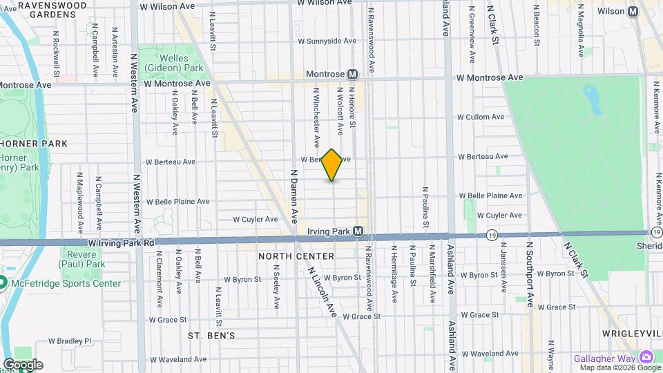 4117 N Wolcott Ave Map and Location Details