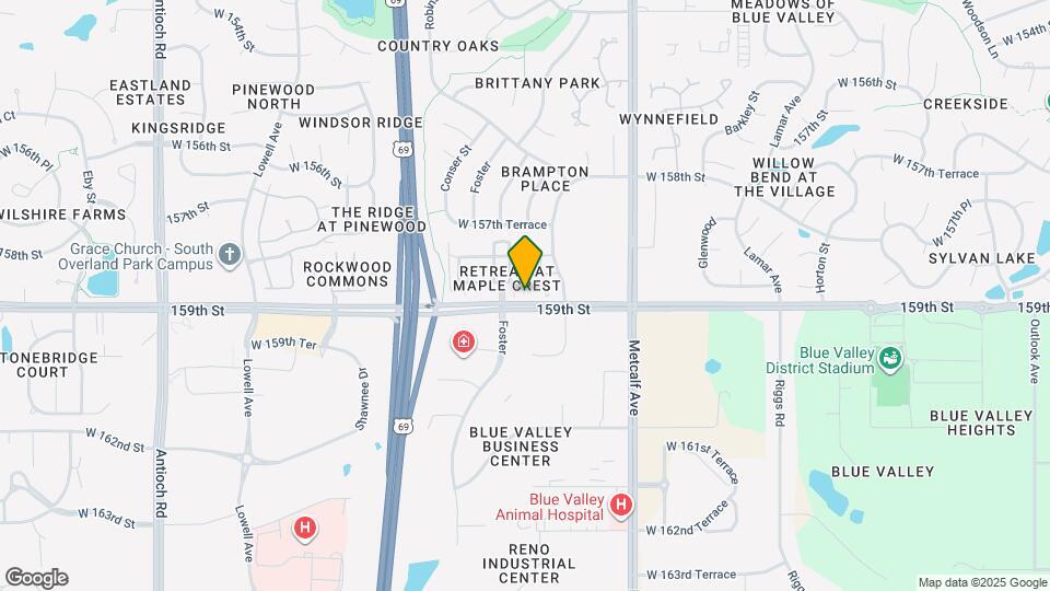 7431 W 158th Terrace Map and Location Details