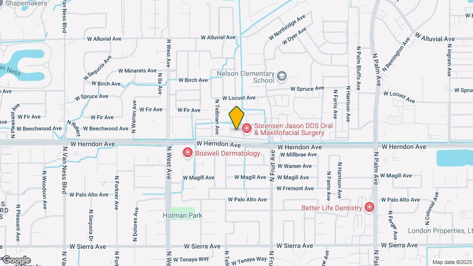 1524 W Herndon Ave Map and Location Details