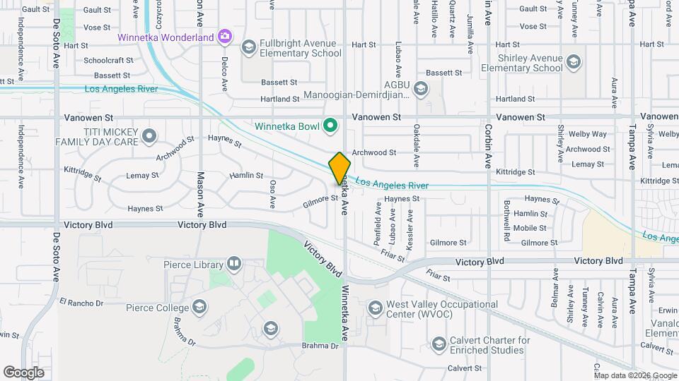 6561 Winnetka Ave Map and Location Details