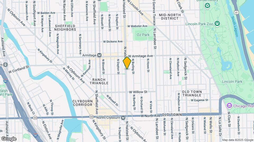 1913 N Halsted St Map and Location Details