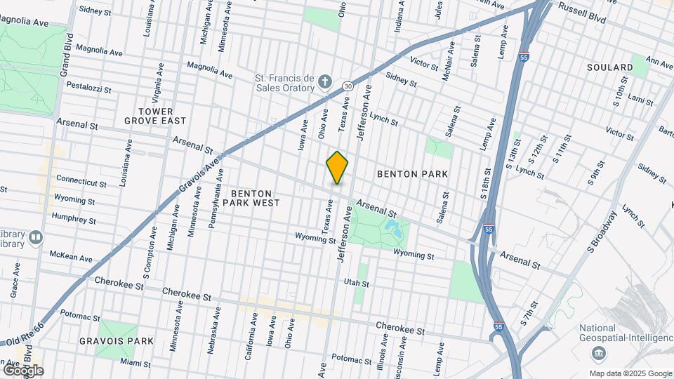 2621 Arsenal St, Unit 2621 Arsenal Map and Location Details