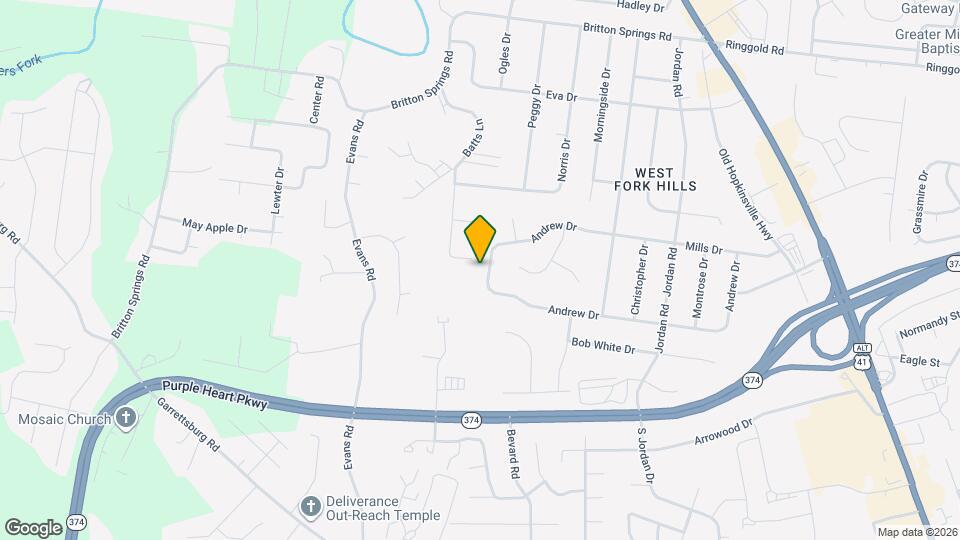 356 Andrew Dr Mapa y Detalles de la Ubicación