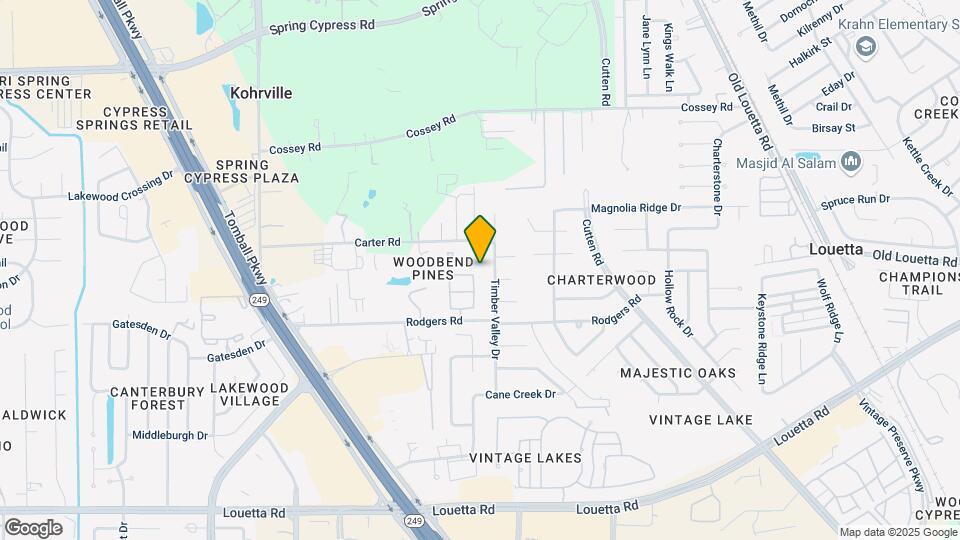 16218 Woodbend Oaks Dr Map and Location Details