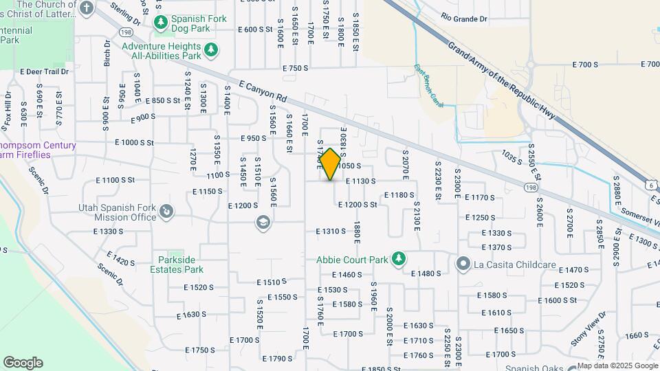1132 S 1800 E Map and Location Details