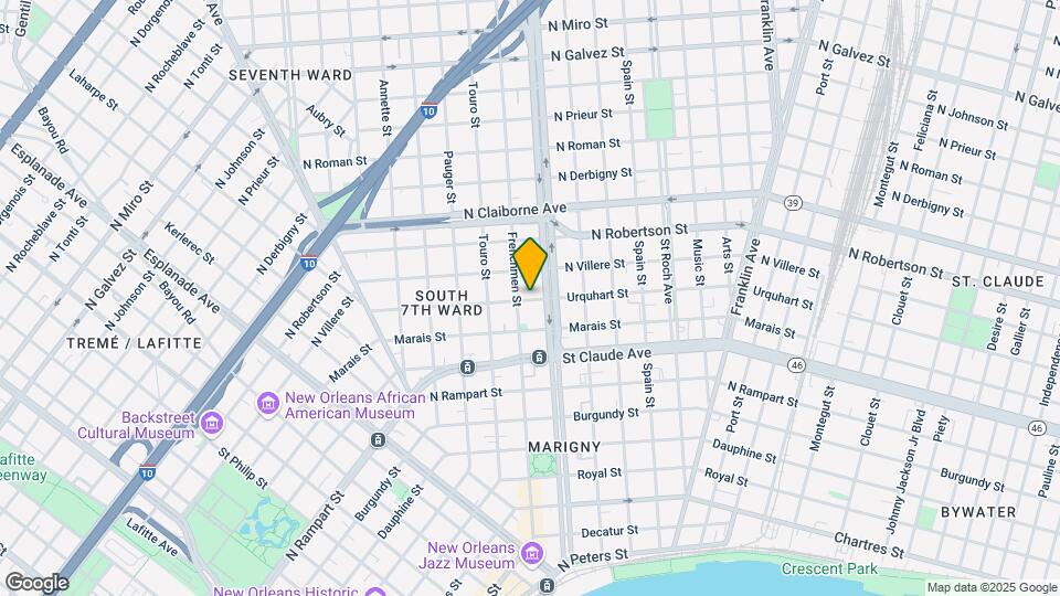 2103 Urquhart St Map and Location Details