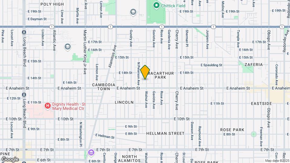 1323 Walnut Ave Mapa y Detalles de la Ubicación