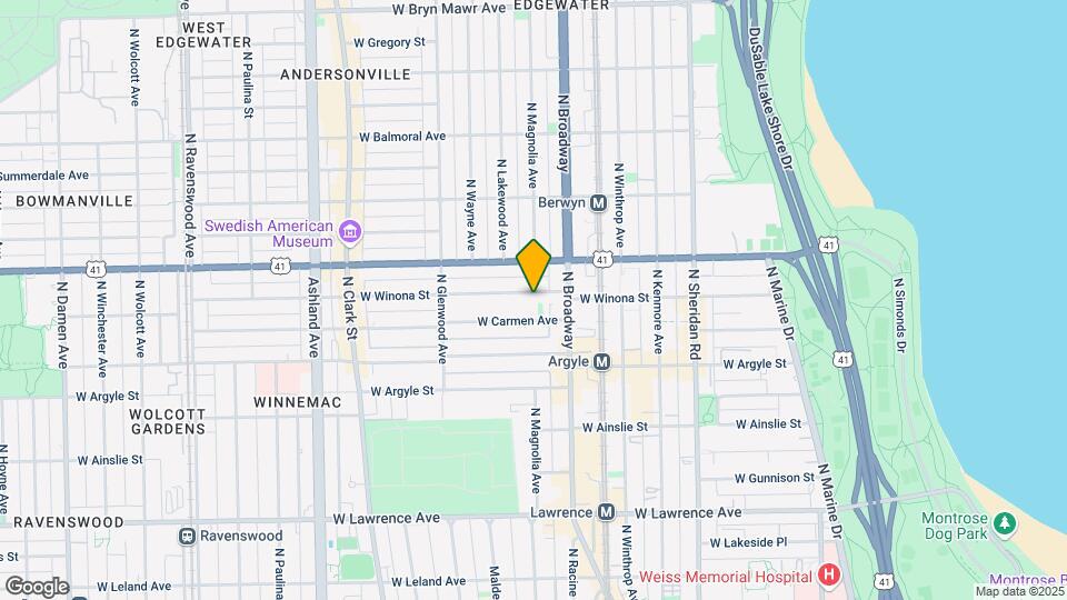 1235-1237 W Winona St Mapa y Detalles de la Ubicación