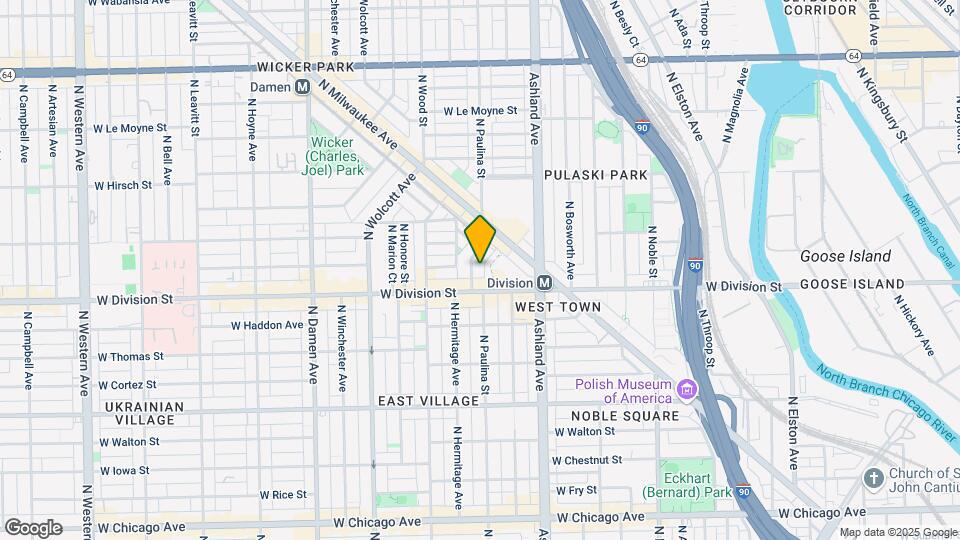 1221 N Paulina St Map and Location Details