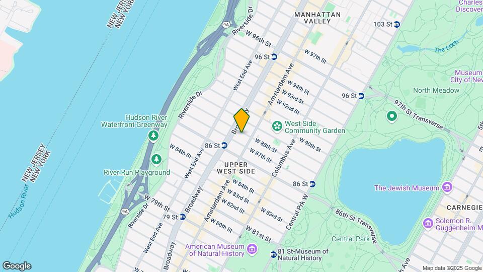 206 W 88th St Map and Location Details