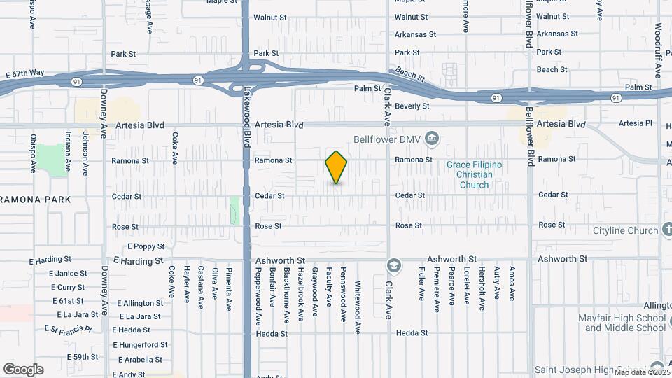 9235-9239 Cedar St Mapa y Detalles de la Ubicación