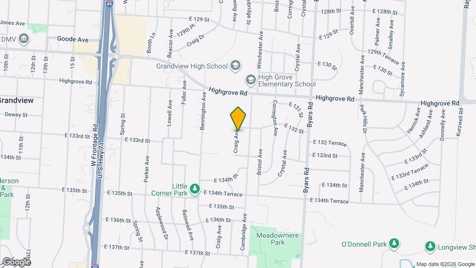 13205 Craig Ave Map and Location Details