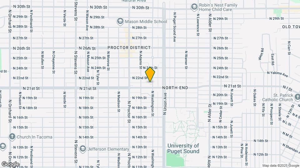 2108 N Washington St Map and Location Details