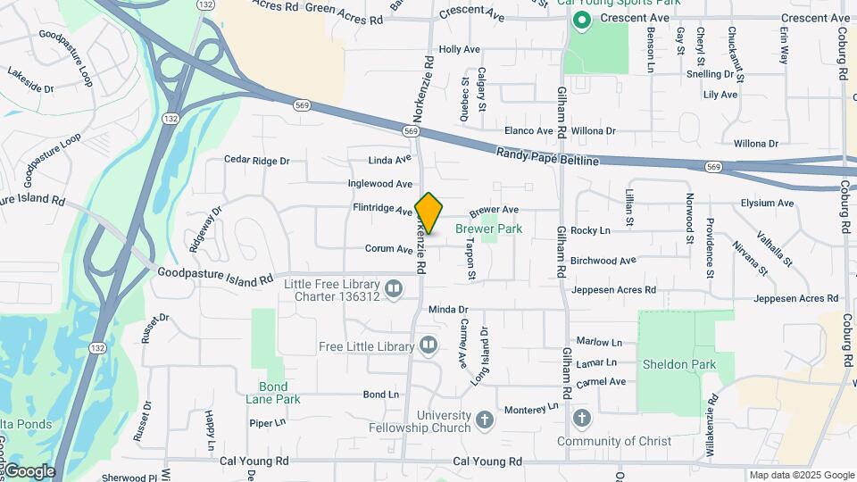 1625 Linnea Ave Mapa y Detalles de la Ubicación