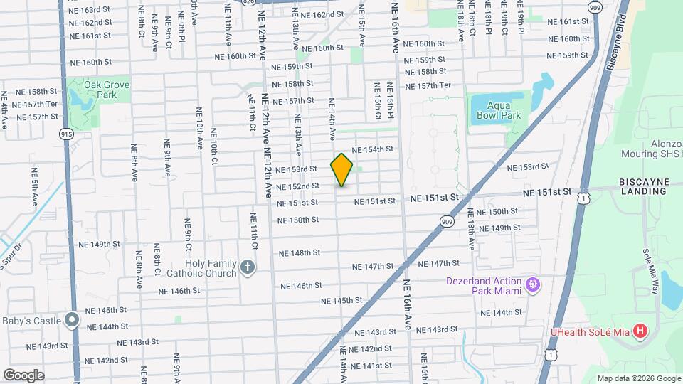 1409 NE 151st Terrace Map and Location Details