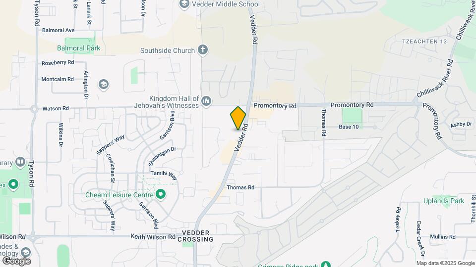 5905 Vedder Rd Map and Location Details