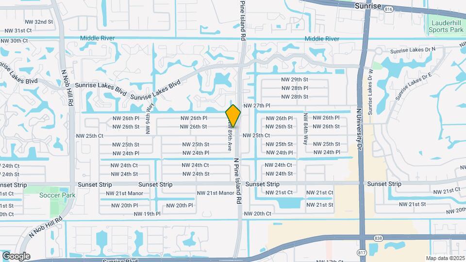 2580 NW 89th Ave Map and Location Details
