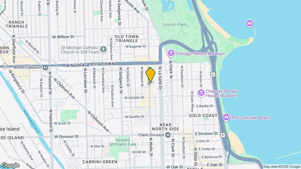 1445 N Wells St, Unit 2 Mapa y Detalles de la Ubicación