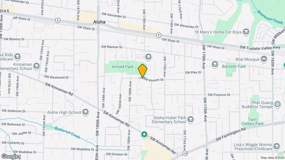 17870 SW Vincent St Map and Location Details