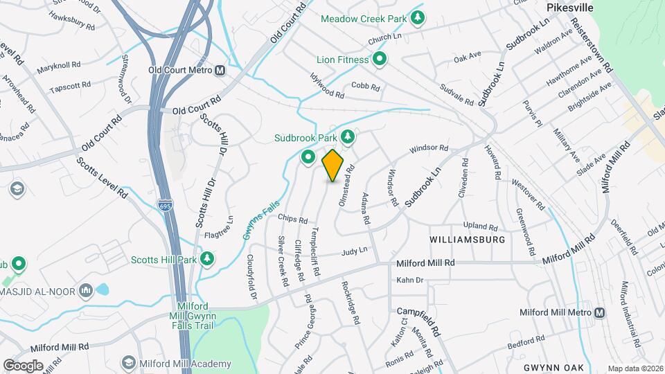 825 Templecliff Rd Mapa y Detalles de la Ubicación