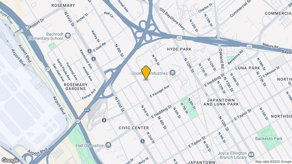 1077 N 5th St Mapa y Detalles de la Ubicación