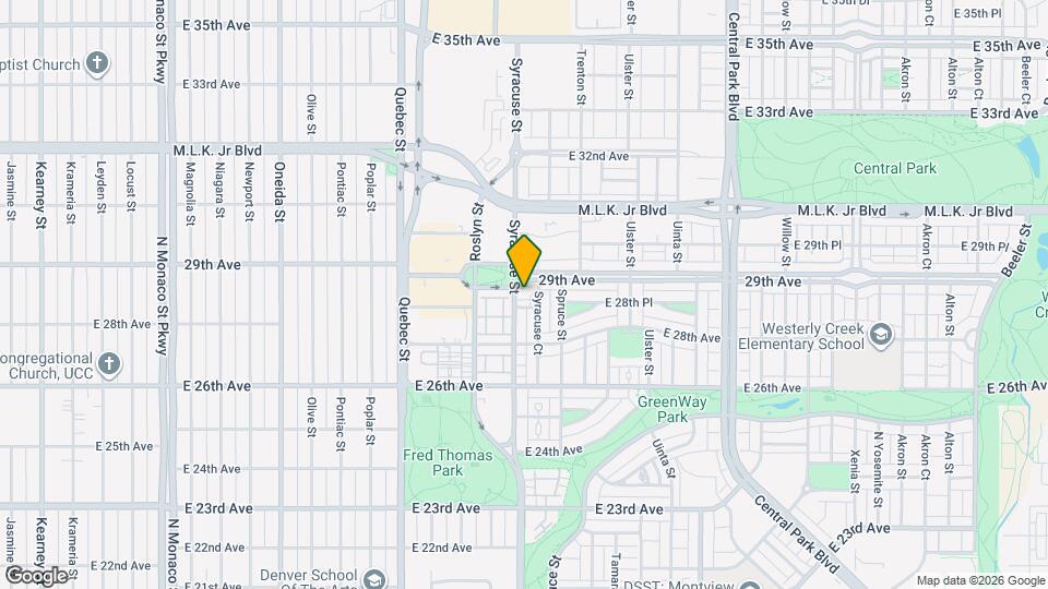 7700 E 29th Ave Map and Location Details