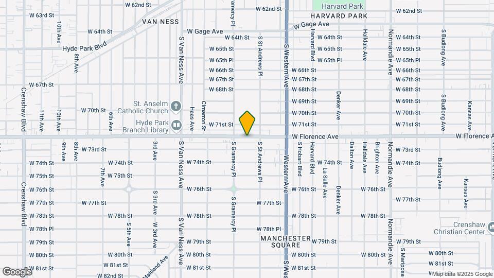 1934 W Florence Ave Map and Location Details