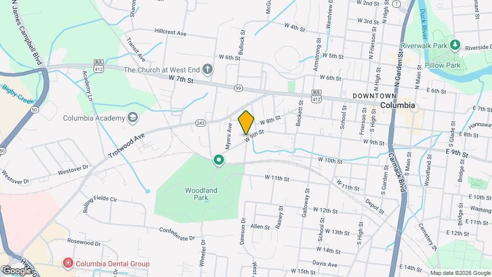 806 W 9th St Map and Location Details