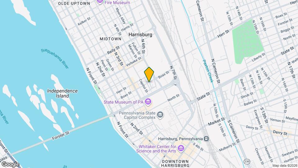 421 Boas St Map and Location Details