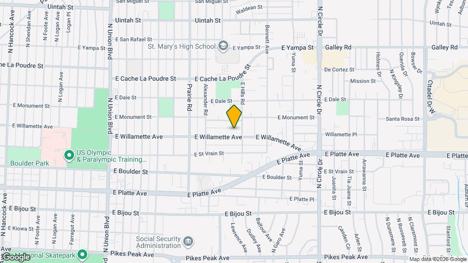 2456 E Willamette Ave Map and Location Details