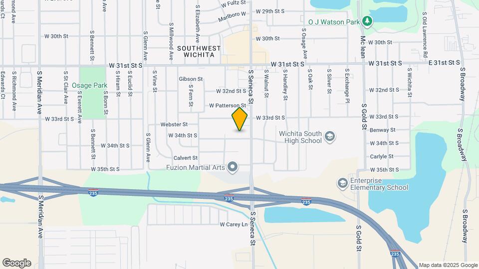 1114 W 34th St S Map and Location Details