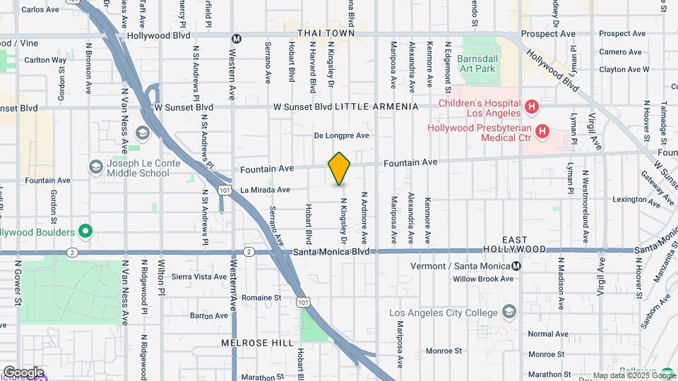 1217 N Kingsley Dr Mapa y Detalles de la Ubicación