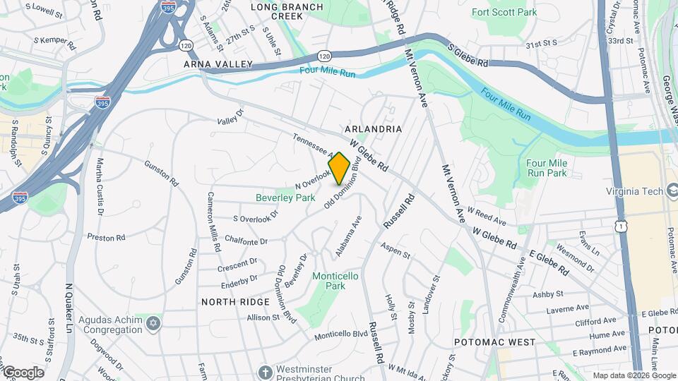 3418 Old Dominion Blvd Mapa y Detalles de la Ubicación