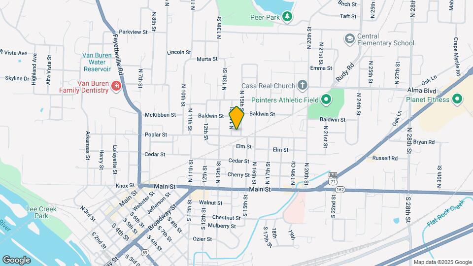 1409 Poplar St Map and Location Details