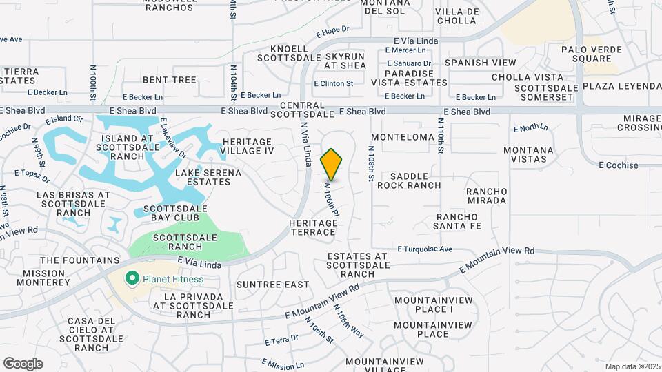 10658 E Cinnabar Ave Mapa y Detalles de la Ubicación