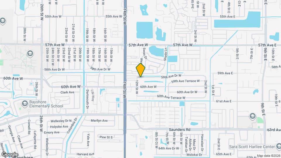 1108 59th Ave Dr W Map and Location Details