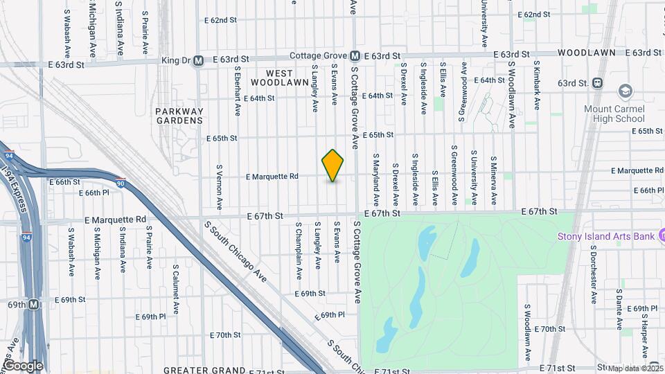 6614 S Evans Ave Map and Location Details