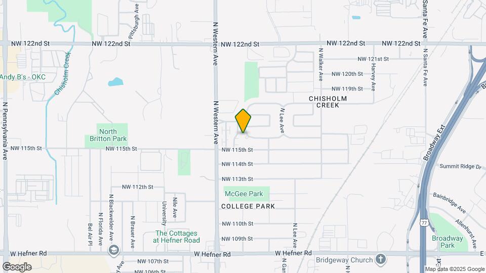 11707 N Francis Ave Map and Location Details